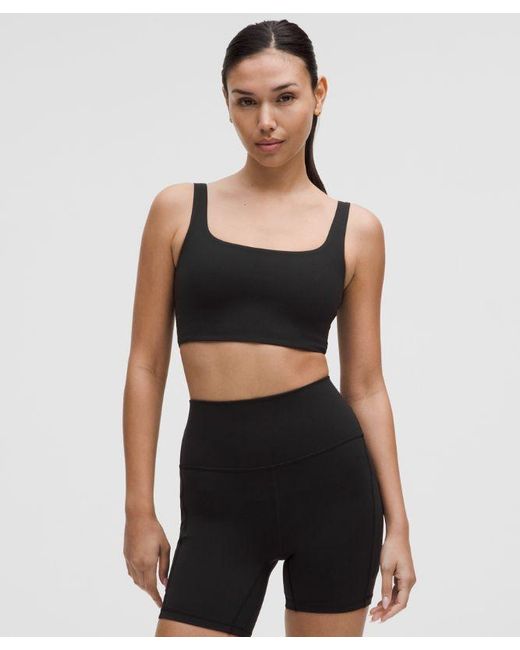 lululemon athletica Black – Bend This Scoop And Square Sports Bra Light Support, A-C Cups – – Size 2Xs/Xs