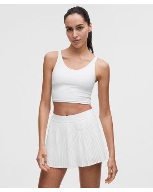 lululemon athletica White – Scoop-Neck Cutout Tennis Tank Top Medium Support, B/C Cup – – Size Large