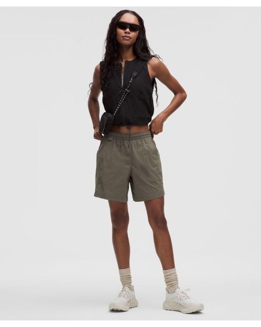 lululemon athletica Gray – Glyde Relaxed Mid-Rise Hiking Shorts – 7" – –