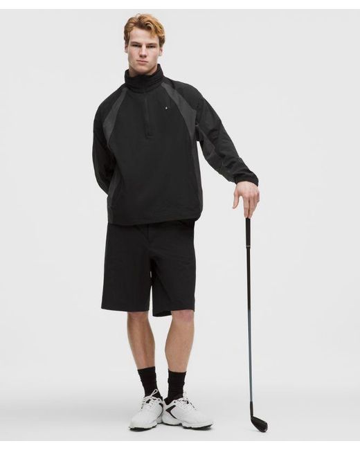 lululemon athletica Black Water-Repellent Golf Half-Zip Pullover for men