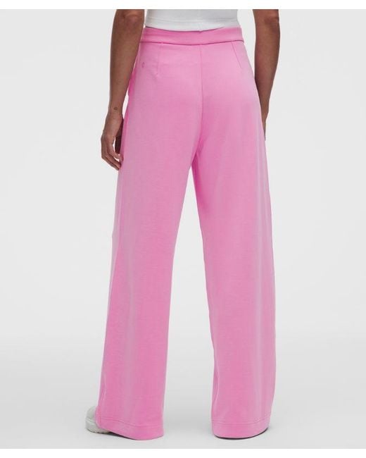 lululemon athletica Pink – Softstreme Pintuck High-Rise Wide-Leg Pants Regular – – Size Large