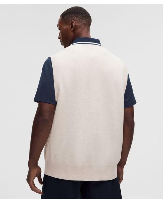 lululemon athletica Natural – Knit V-Neck Golf Vest Golf – – Size Large for men