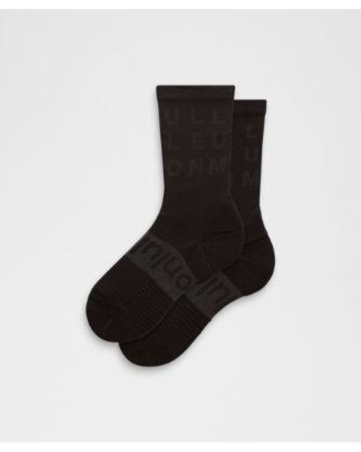 lululemon athletica Black Power Stride Crew Socks