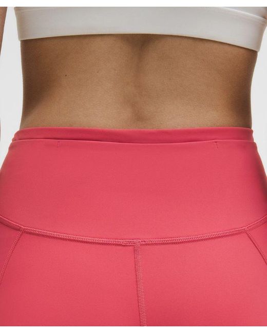 lululemon athletica Red – Fast And Free High-Rise Shorts 5 Pocket – 6" – – Size 4