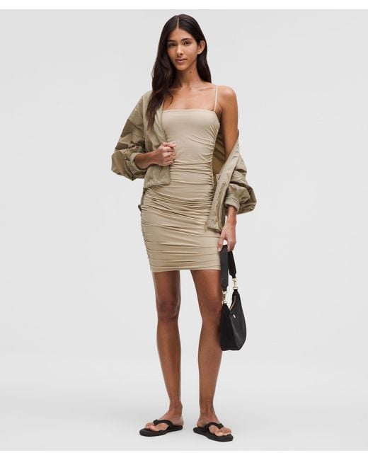 lululemon athletica Natural Wundermost Ultra-Soft Nulu Ruched Spaghetti-Strap Dress