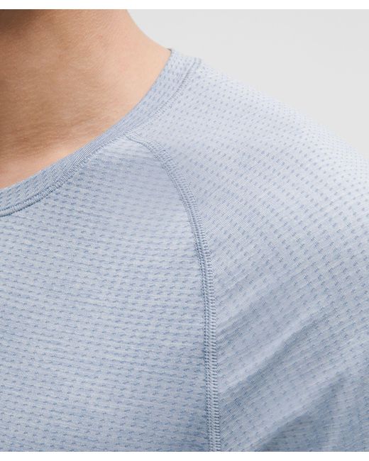 lululemon athletica Blue Metal Vent Tech Short-Sleeve Shirt for men