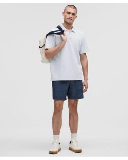 lululemon athletica White Cotton Pique Short-Sleeve Polo Shirt for men