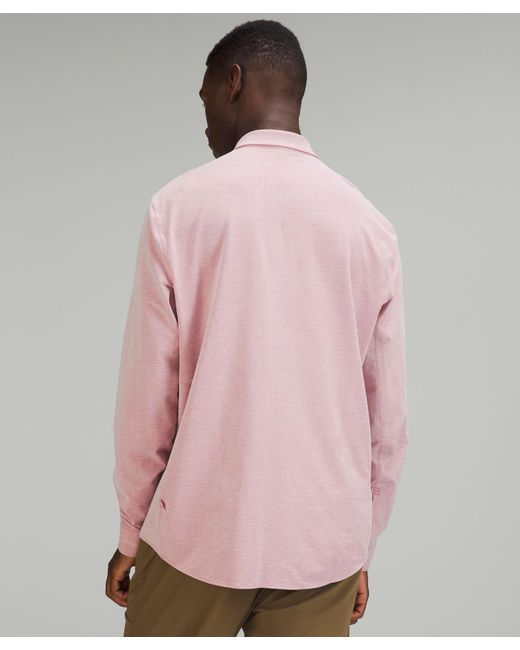 lululemon athletica Commission Long-sleeve Shirt Oxford in Pink for Men |  Lyst