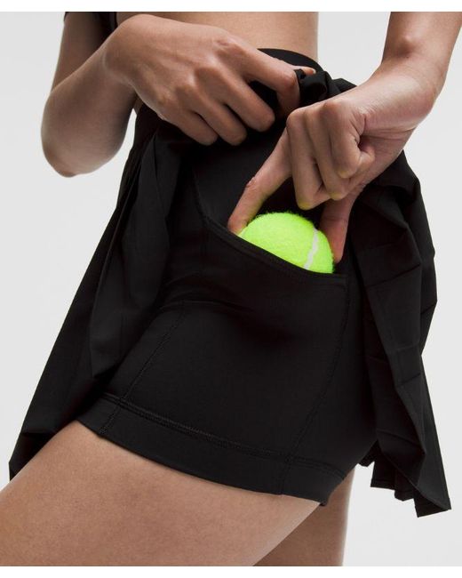 lululemon athletica Black High-Rise Pleated Tennis Skirt