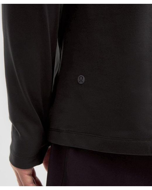 lululemon athletica Black Rulu Fleece Half-Zip Long-Sleeve Shirt for men