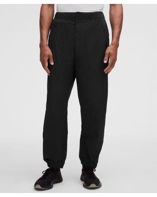 lululemon athletica Black Nylon Relaxed Track Pant for men