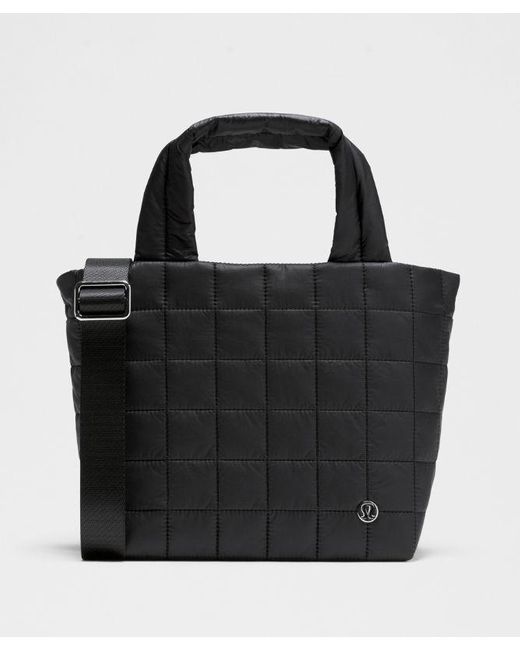 lululemon athletica Black Quilted Grid Small Tote Bag 5L