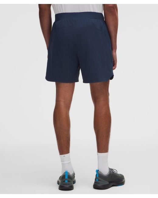 lululemon athletica Blue – Textured Swift Tennis Shorts – 7" – – Size Large for men