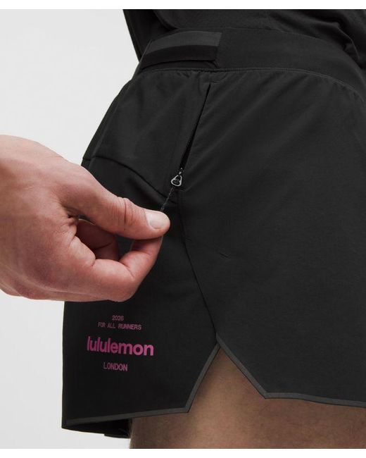 lululemon athletica Black – Fast And Free Split Shorts London '26 – 3" – – Size Large for men