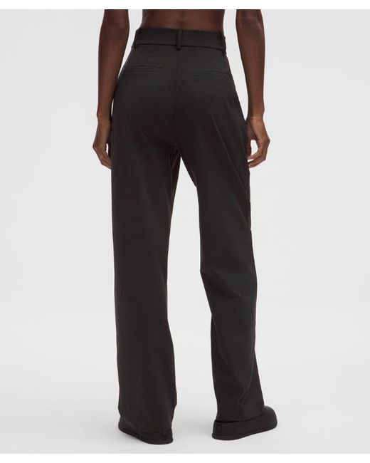 lululemon athletica Black – Daydrift High-Rise Straight-Leg Trousers Short – – Size Large