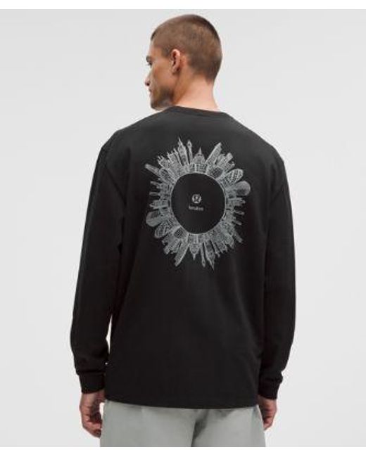 lululemon athletica Black – Heavyweight -Jersey Long-Sleeve Shirt London – – Size Small for men