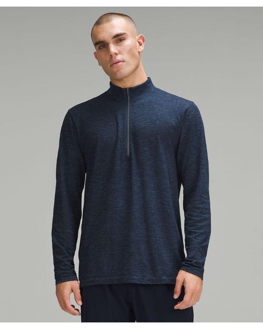 lululemon athletica Metal Vent Tech Midweight Half Zip Sweatshirt - Color Blue - Size L for men