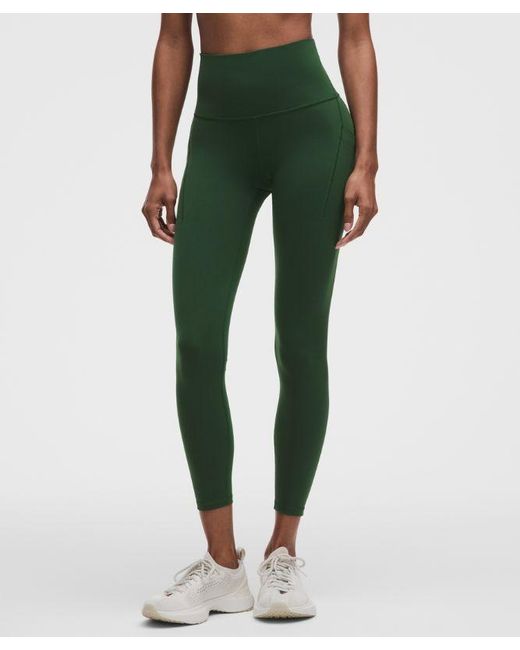 lululemon athletica Green – Wunder Train High-Rise Tight Leggings With Pockets – 25" – – Size 4