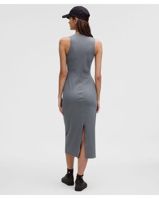 lululemon athletica Blue – All Aligned Ribbed Midi Dress – – Size 4