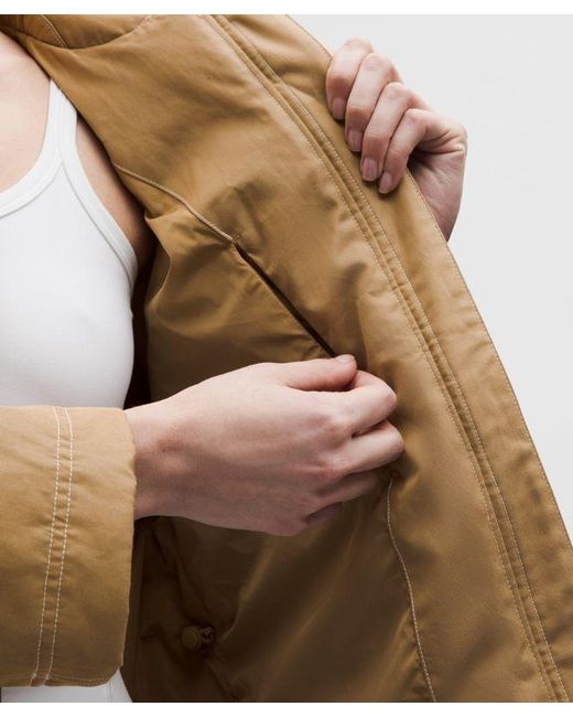 lululemon athletica Natural Cotton Twill Insulated Jacket