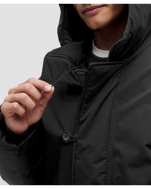 lululemon athletica Black Cold Weather 700-Down-Fill Parka for men
