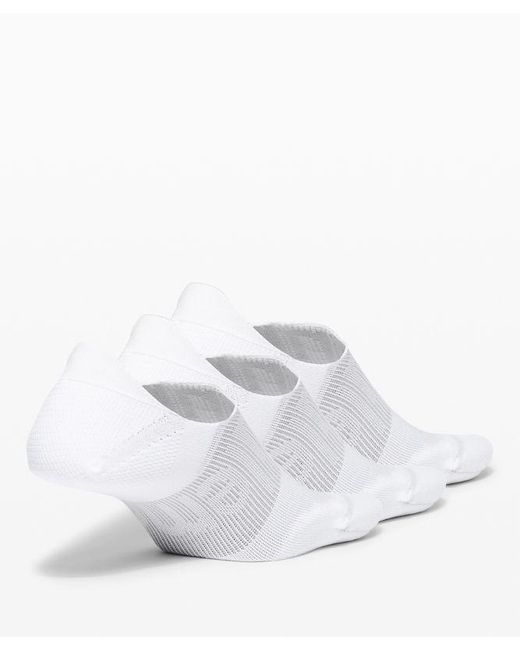 lululemon athletica Power Stride No-show Socks With Active Grip 3 Pack - Color White - Size L
