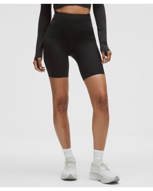 lululemon athletica Black Fast And Free High-Rise Short 8"