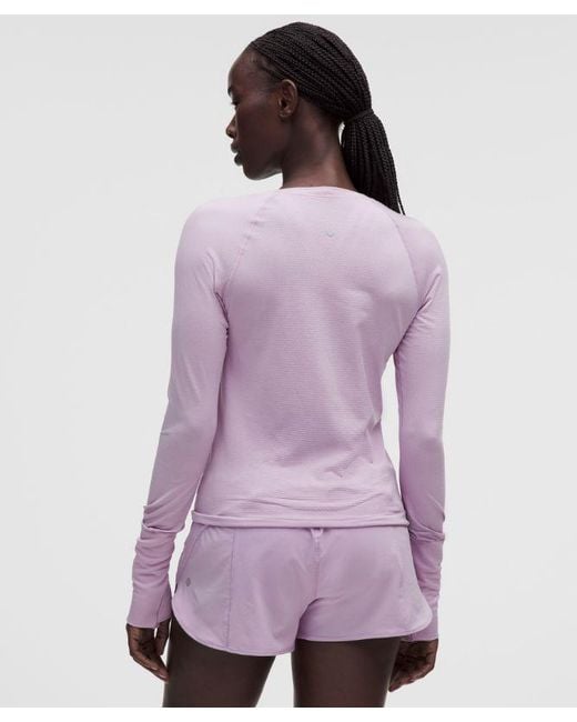 lululemon athletica Purple – Swiftly Tech Long-Sleeve Shirt 2.4 Waist Length – – Size 4