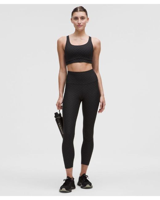 lululemon athletica Black – 3D Jacquard Diamond Train High-Rise Tight Leggings – 25" – – Size 4