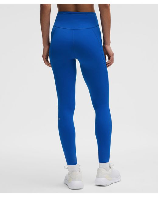 lululemon athletica Blue Fast And Free High-Rise Leggings 28" 5 Pocket