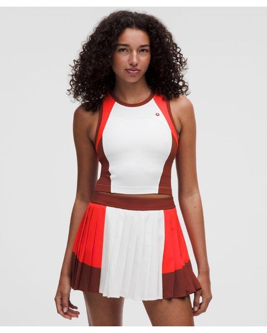lululemon athletica Red – Court Champ High-Neck Tennis Tank Top – – Size Large