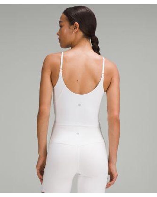 lululemon athletica White Align Cropped Cami Tank Top Light Support, C/D Cup