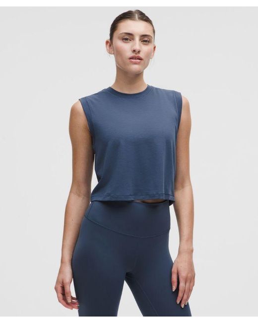 lululemon athletica Blue – Jersey Training Muscle Tank Top – – Size 18