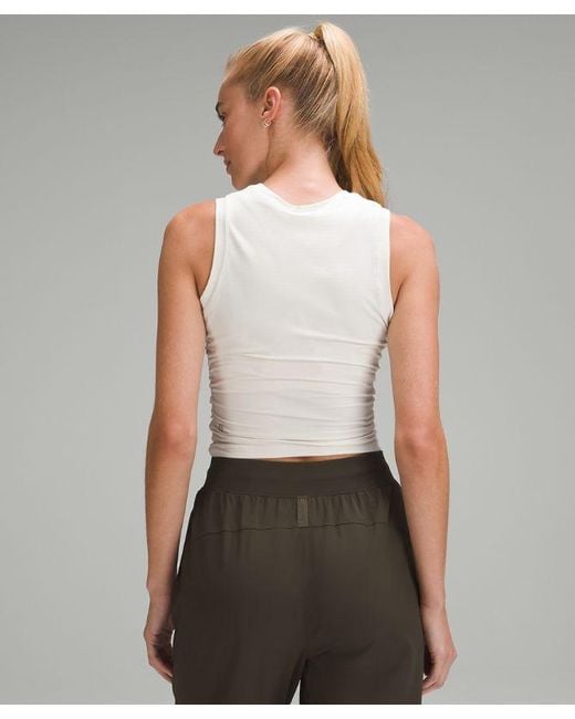 lululemon athletica Gray License To Train Tight-fit Tank Top