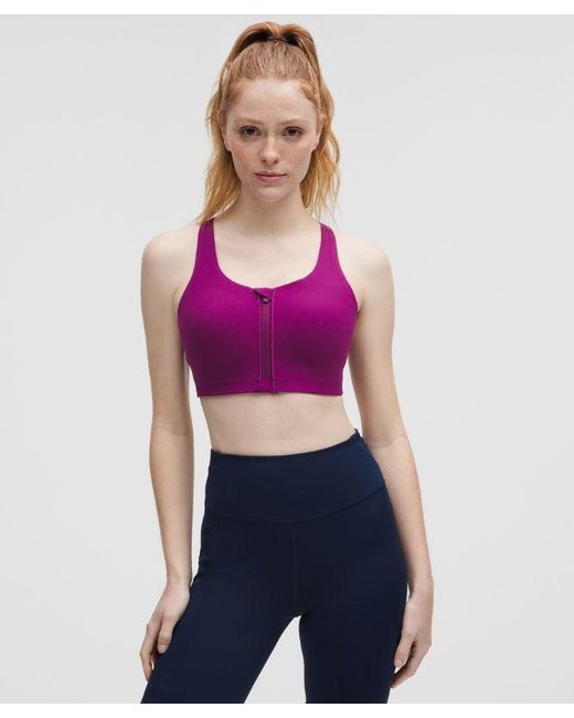 lululemon athletica Purple Energy Zip-Front Bra