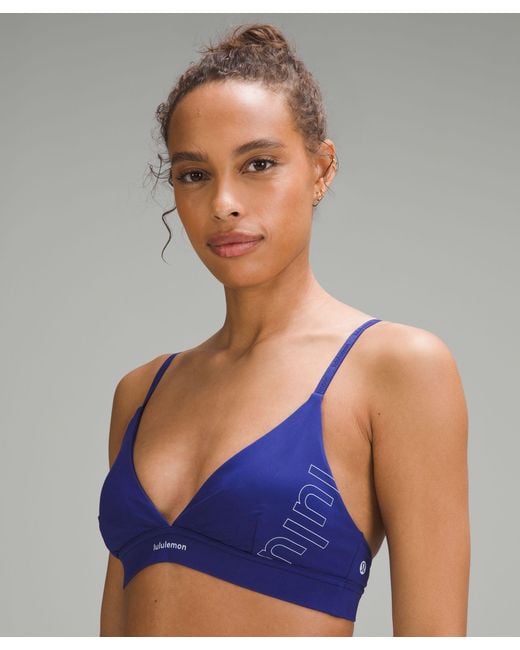 lululemon athletica License To Train Triangle Bra Light Support, A/b Cup  Graphic in Blue