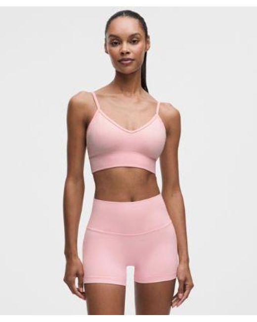 lululemon athletica Pink Ebb To Street Bra