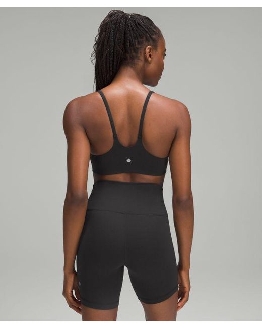 lululemon athletica Gray – Wunder Train Strappy Racer Sports Bra Light Support, C/D Cup – – Size 14