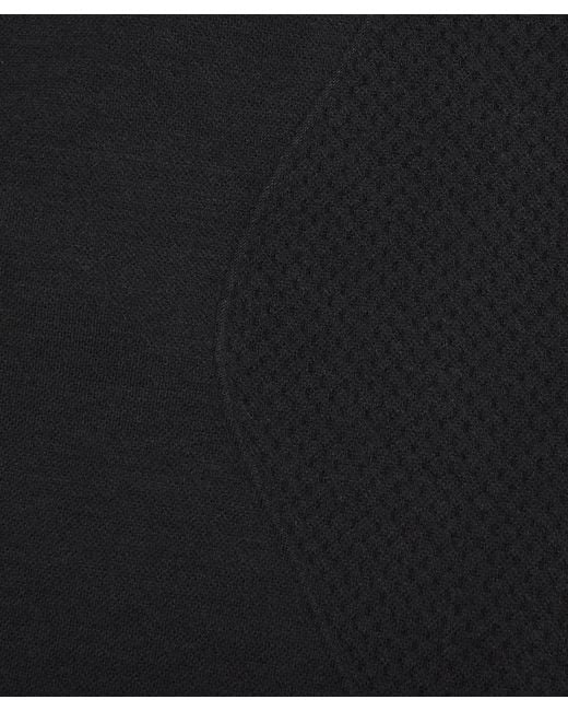 lululemon athletica Black Merino Wool-Blend Base Layer Half Zip