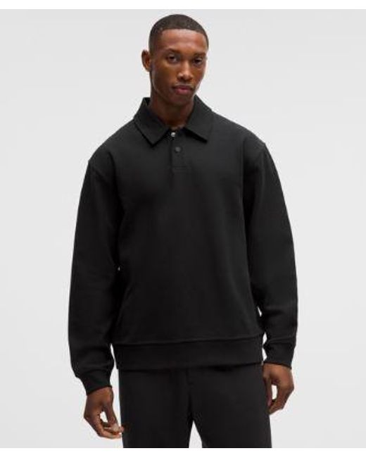 lululemon athletica Black Grand Standard Long-Sleeve Polo for men