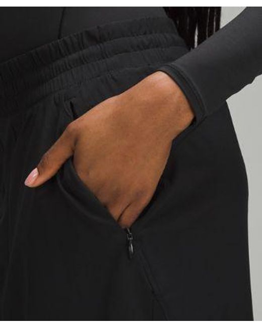 lululemon athletica Black Swift Mid-rise Wide-leg Pants