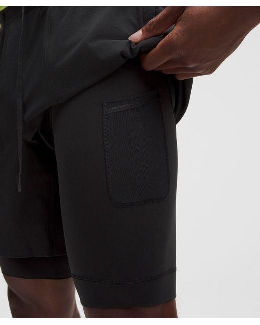 lululemon athletica Black License To Train Lined Short 7" for men