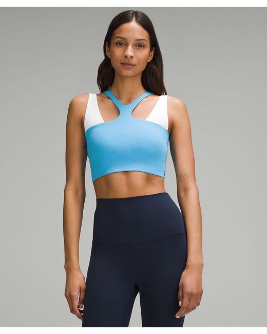 lululemon athletica Blue – Bend This V And Racer Sports Bra Light Support, A-C Cups – /Light –