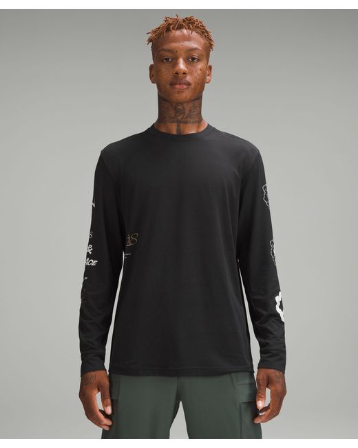 lululemon athletica Gray License To Train Relaxed-fit Long-sleeve Shirt Jordan Clarkson - Color Black - Size M for men