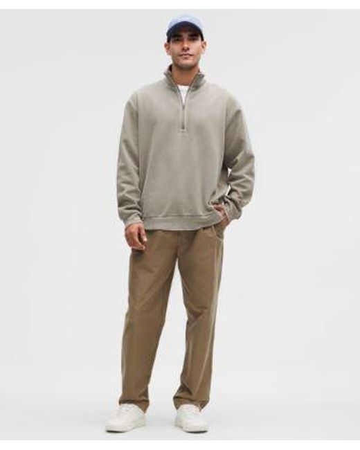 lululemon athletica Gray – 'Steady State Half Zip Sweatshirt Wash – – for men