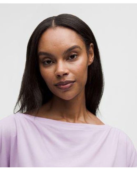 lululemon athletica Purple – Becalm Oversized Boatneck Long-Sleeve Shirt – – Size Large