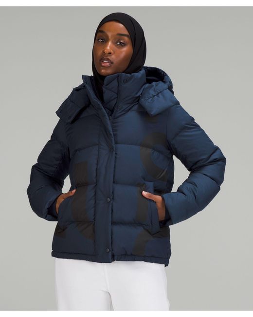 lululemon athletica Blue Wunder Puff Jacket Wordmark