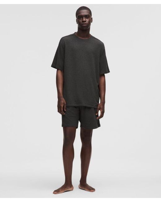 lululemon athletica Black Becalm Relaxed-Fit Short 7" for men