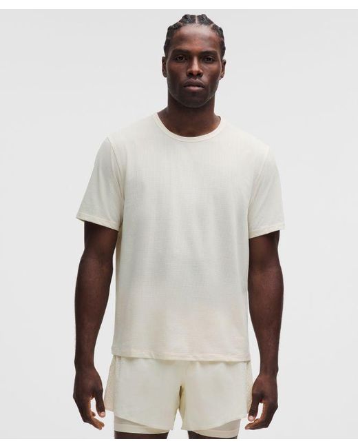 lululemon athletica White Mile Maker Mesh Short-Sleeve T-Shirt for men