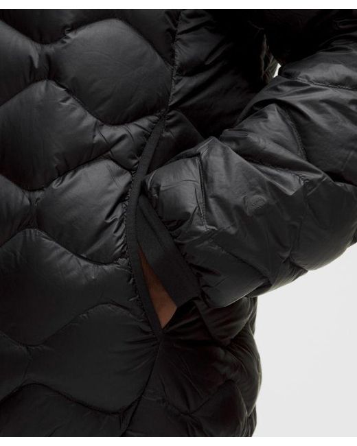 lululemon athletica Black Featherweight 900-Down-Fill Quilted Hooded Jacket for men